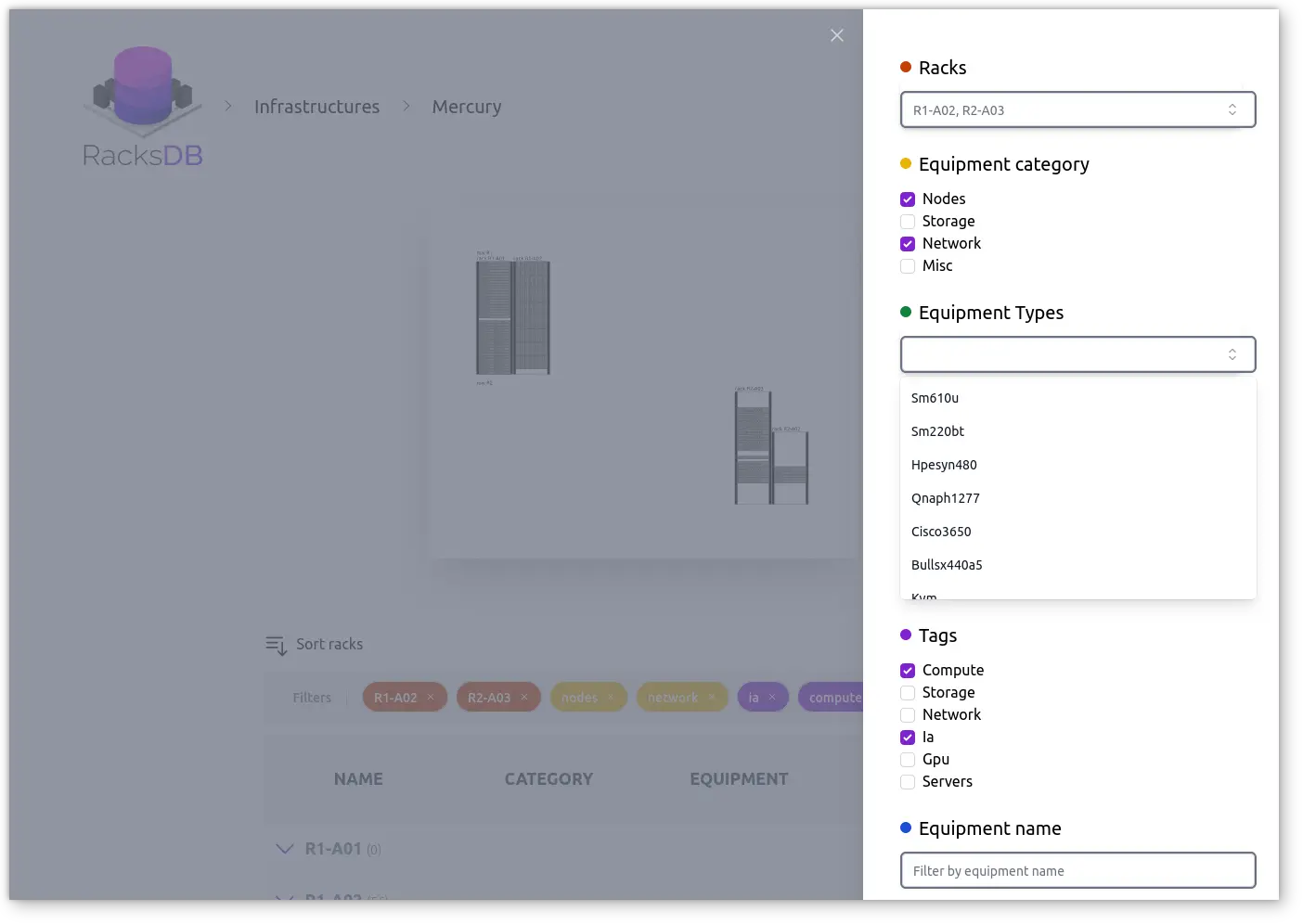 UI Infrastructure Filters