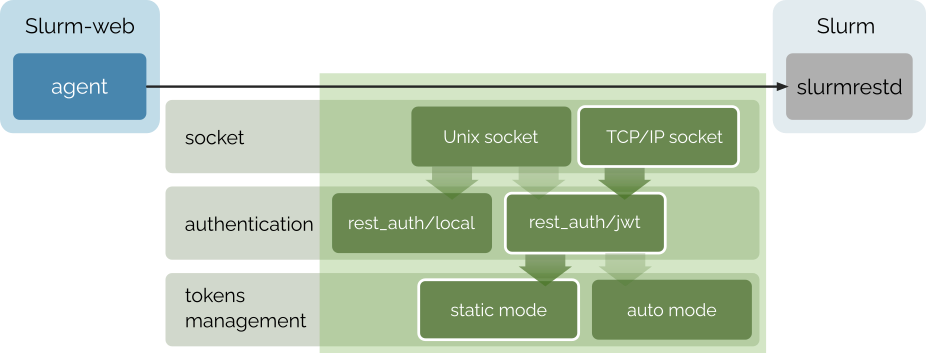 slurmrestd access modes inet jwt static