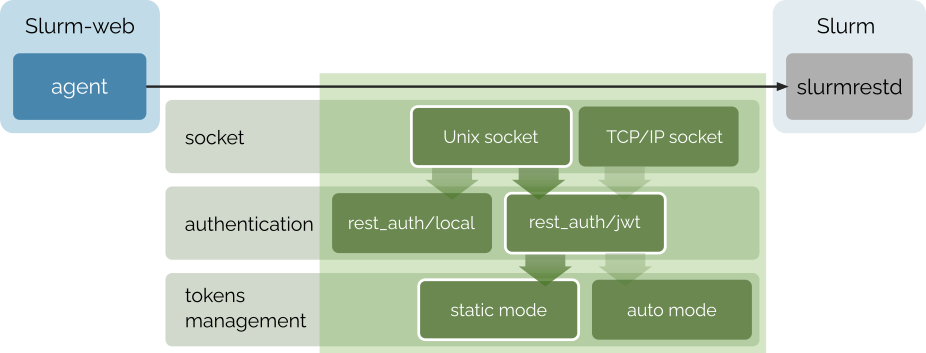 slurmrestd access modes unix jwt static
