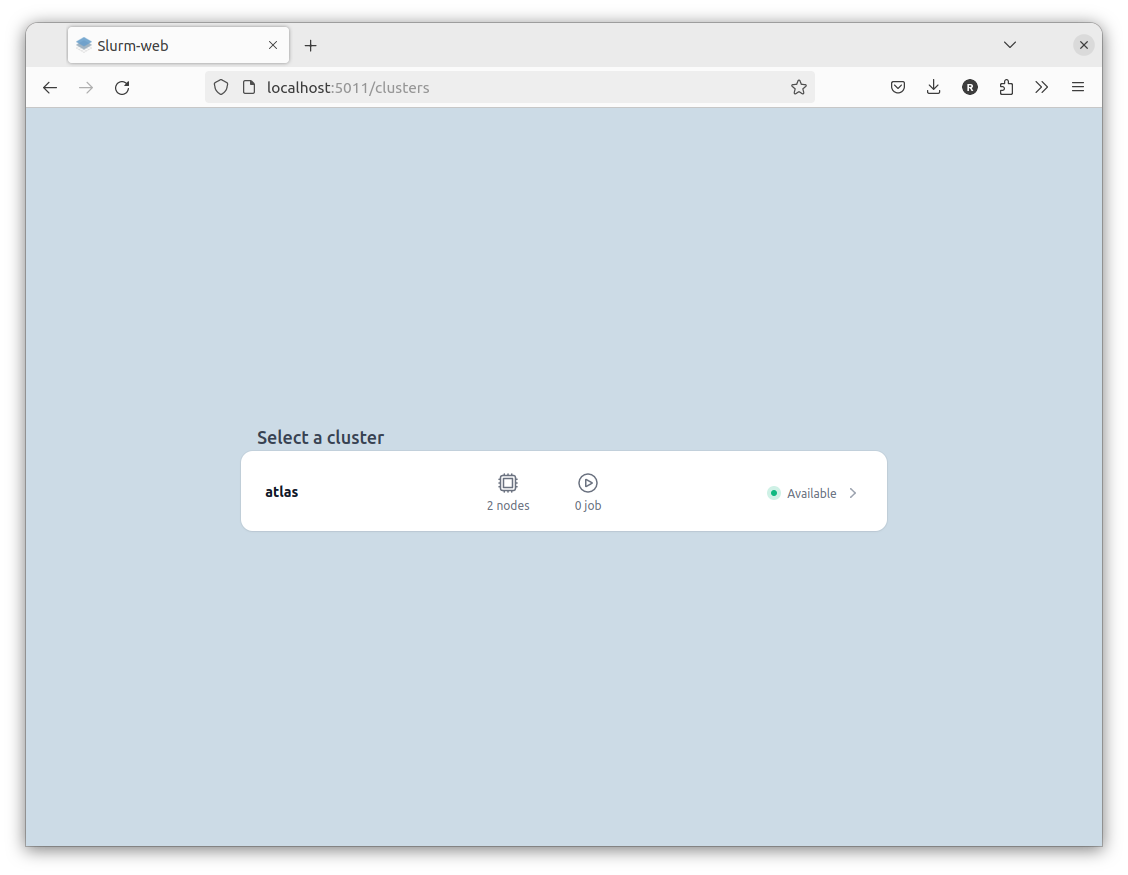 slurm web clusters